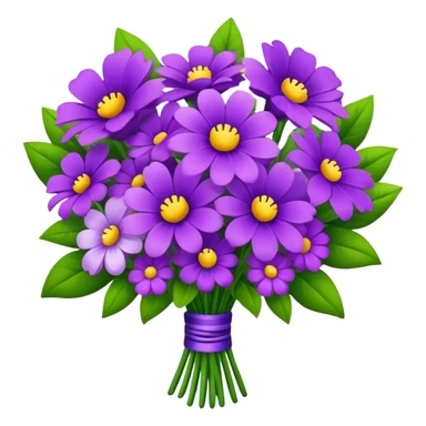 Purple bouquet sticker