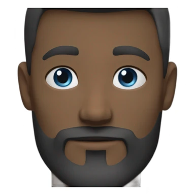 Benoît brown hear beard blue eyes sticker