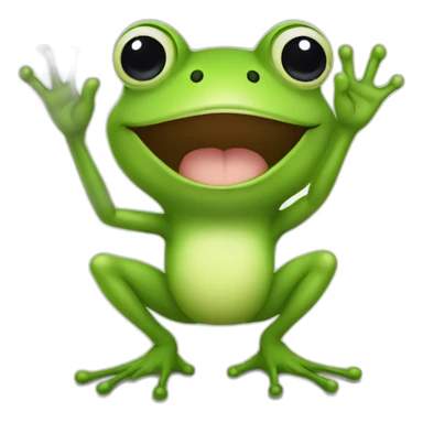frog giving the okay hand sticker