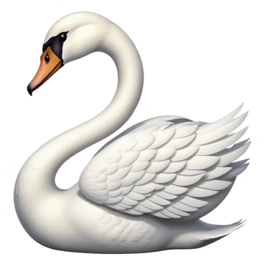 Swan black sticker