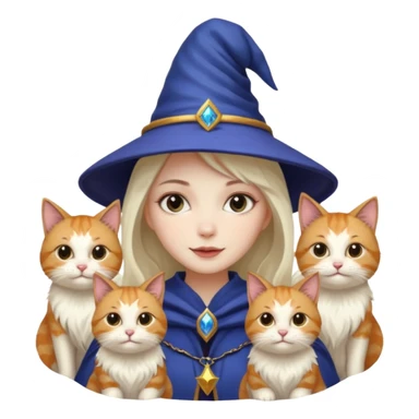 werid wizard cat lady sticker