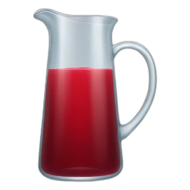 glass pitcher of red juice sticker