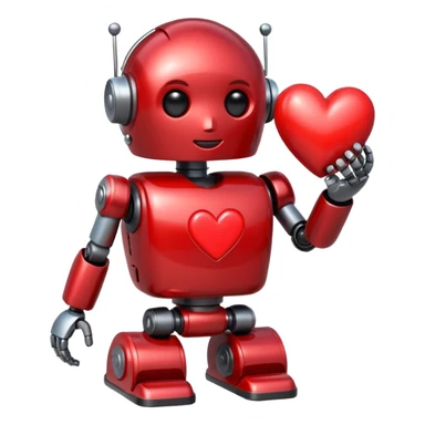 bot with heart sticker