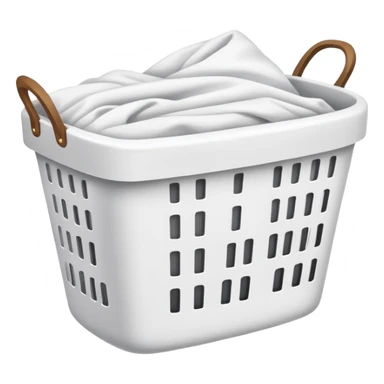 laundry white clothes in a basket sticker