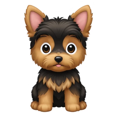 Floppy eared Yorkie puppy sticker