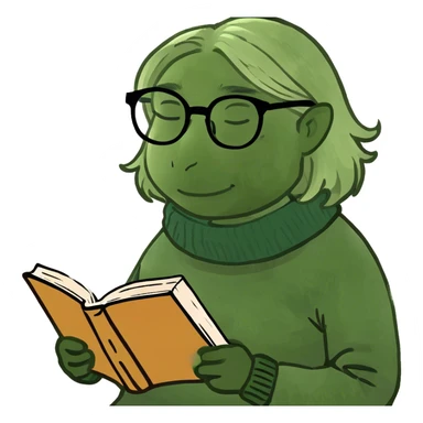 Blonde reading a book  sticker