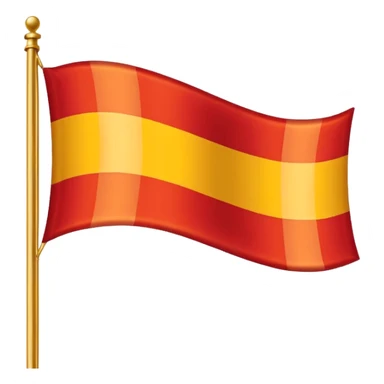 Red, white, and golden yellow horizontally sequenced tricolour flag inspired by the flag of Italy sticker