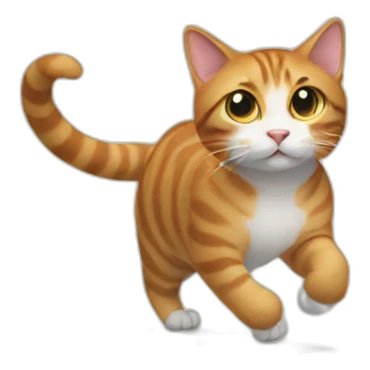 Cat walking like human sticker