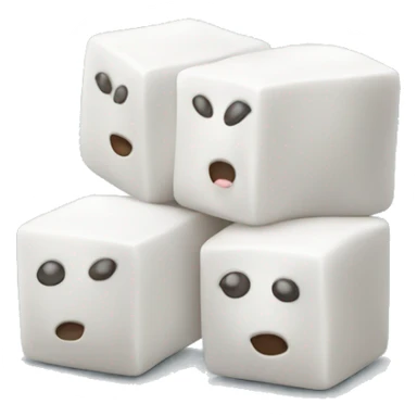 white sugar cubes sticker