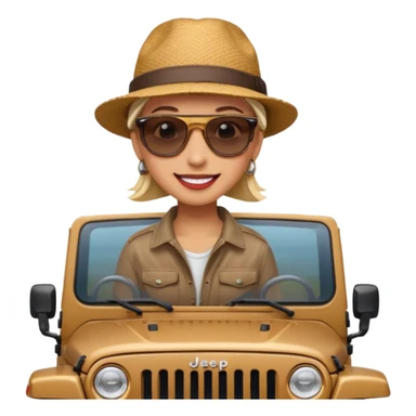 Объедини изображения машины внедорожника по типу wrangler и спортсмена sticker