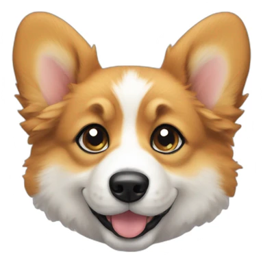 Fluffy puppy corgi  sticker