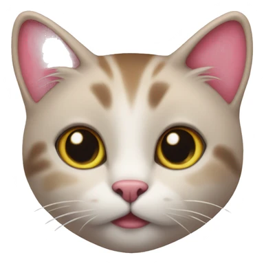 Cat with a pink heart sticker