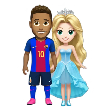 Neymar jr and princess aurora sticker