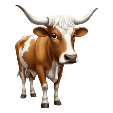 longhorn bull as a school student sticker