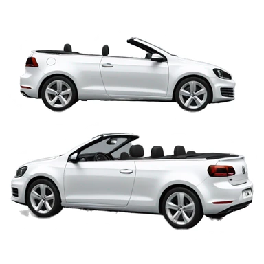 vw golf 6 cabriolet white sticker