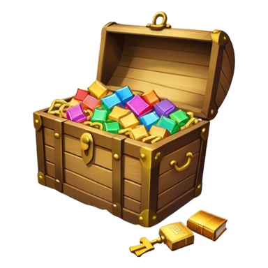A rainbow but at the end is a treasure chest slightly opened a little bit and there is Bible necklaces bibles Christian book marks and Jesus is next to the treasure chest calling me over to come get it sticker