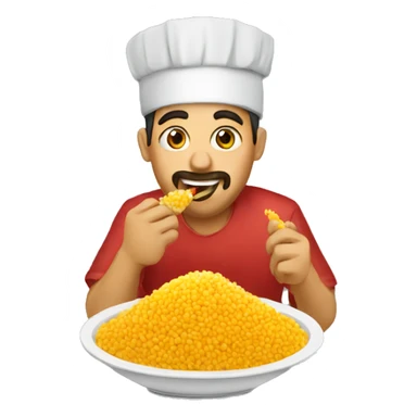 tunisian eating couscous sticker