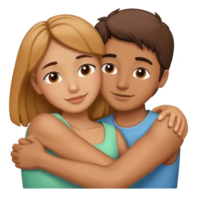 Two people hugging and loving each other.  sticker