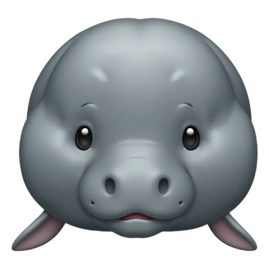 manatee emoji iphone style sticker