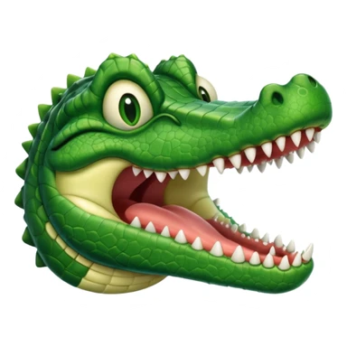 an alligator opening its mouth in a dentist's office sticker