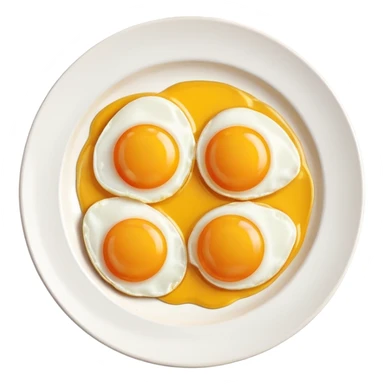 Two fried Eggs in a plate sticker