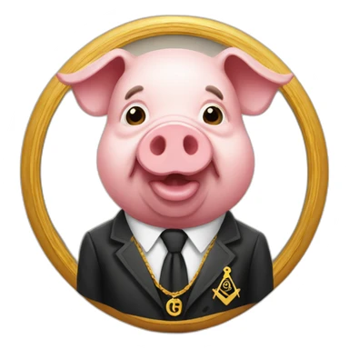 pig freemason sticker