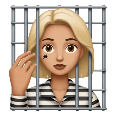 Woman who puts a men i jail sticker