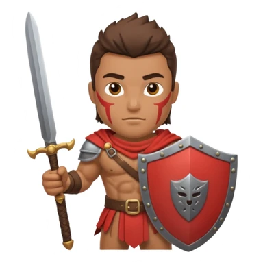 Warrior with a shield and sword sticker