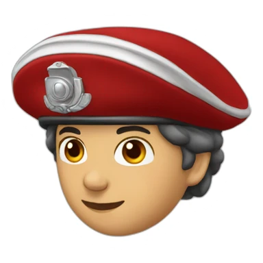 parachutiste beret rouge sticker