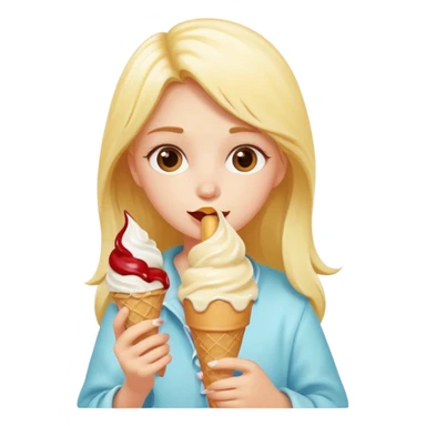 Lavdan dondurma yiyen kız Aİ VİDEO sticker