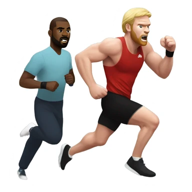 Jon Jones running from Tom Aspinall sticker