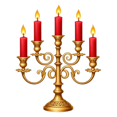 Candelabra red sticker