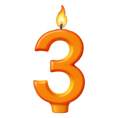 Birthday candles with the shape of the number 1 and 5 sticker