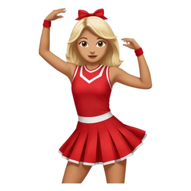 red cheer leader dress, dancing sticker