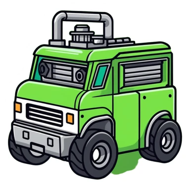 Mechanic car shop in green Fluor and the letters of the name Boxes Power Engine  sticker