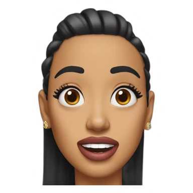 cardi b botched face sticker