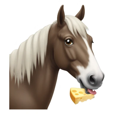 Horse eating cheese sticker