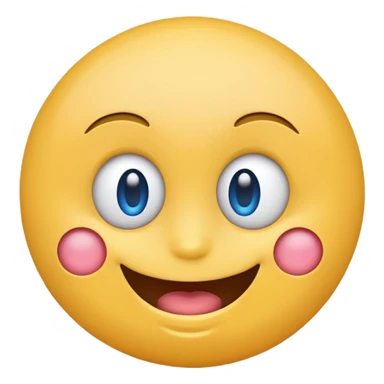 emoji smily face with batting blue eyes sticker