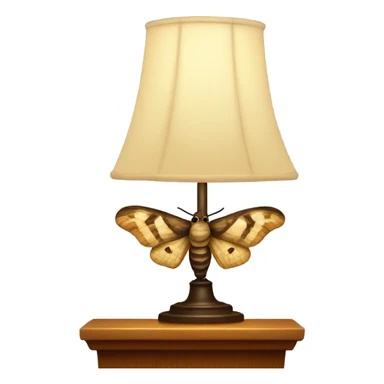 Moth on a lamp shade sticker