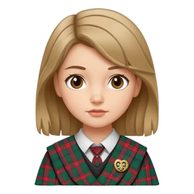 female with scottish attaire and dark blonde hair sticker
