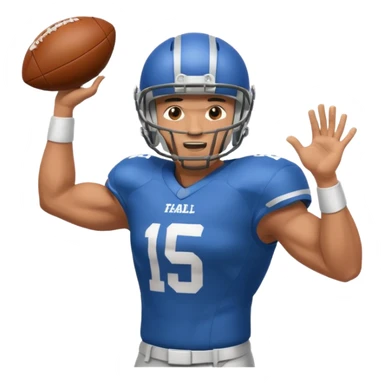 A football player throwing a football sticker