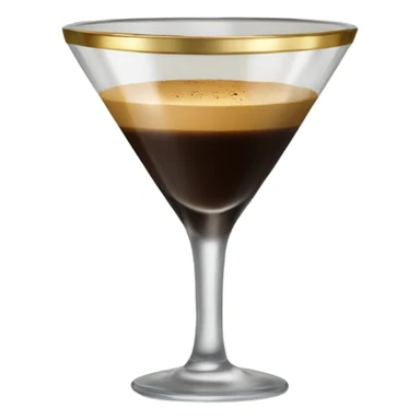 gold rimmed espresso martini glass  sticker