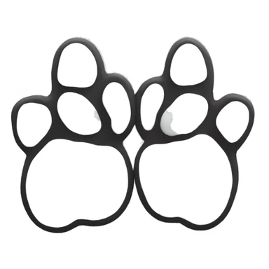 Two Snow puppy paw prints sticker