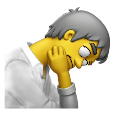 homer simpson doing facepalm sticker