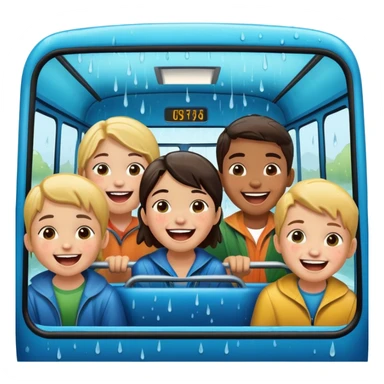 Детский автобус упал в реку, дети смеялись в захлёб sticker