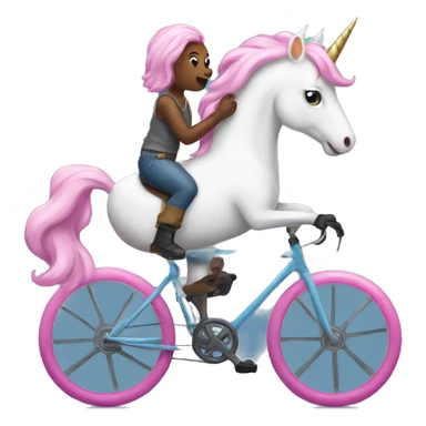 Unicorn riding bike sticker