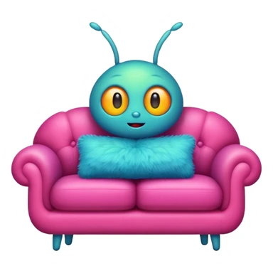 Cute Bug on a couch  sticker