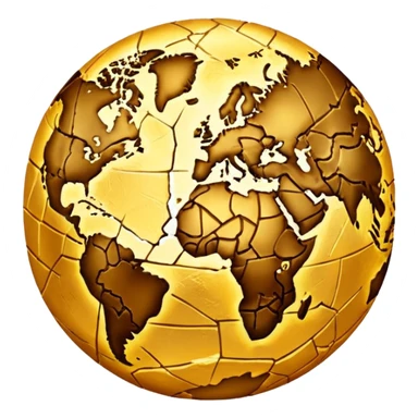 golden earth sticker
