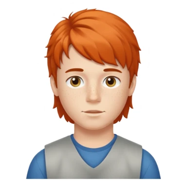 Boy with mullet hair cut  sticker