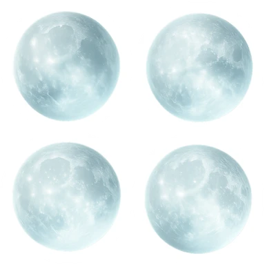 the moon in matte glass style, translucent and frosted, with soft highlights and a gentle glowing effect sticker